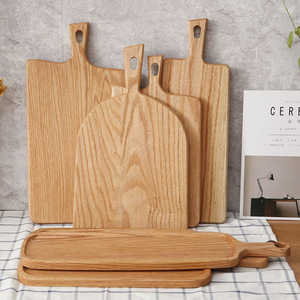 Tabla de cortar de madera estilo japonés, rectangular, de roble, para servir carne, para hotel, café, té, fiestas, frutas, pizza. - Product Image 2
