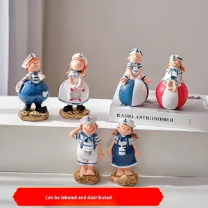 Figurine <span class=keywords><strong>de</strong></span> poupée en résine <span class=keywords><strong>de</strong></span> style méditerranéen, décoration d'intérieur, séparateur <span class=keywords><strong>de</strong></span> bureau pour cave à vin, <span class=keywords><strong>peinture</strong></span> <span class=keywords><strong>de</strong></span> couple - Product Image 2