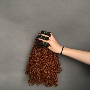 Cabello humano brasileño Funmi al por mayor, mechones de duendecillo doblemente dibujados, cabello humano virgen 100% # T4/30, color sin desprendimiento ni enredos - Product Image 1
