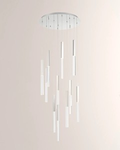 โคมระย้าเชิงเส้นสีดำพร้อมแท่งอะครีลิคสีขาวไฟมินิมอลที่ทันสมัยสำหรับห้องรับประทานอาหาร - Product Image 6