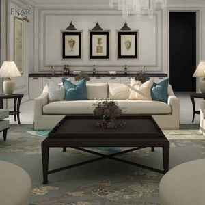 Mesa de centro de madera maciza EKAR Vellore Luxe | Personalizable para espacios modernos y clásicos - Product Image 4