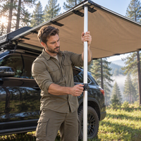 Auvent latéral de voiture, Tente de toit latérale, Auvent de camping extérieur, Abri solaire pour camping-car, Auvent latéral de voiture imperméable