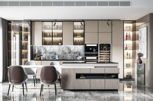 Les dernières conceptions d'armoires de cuisine suspendues brillantes de luxe - Product Image 6