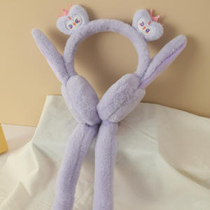 Симпатичные Мультяшные короны зимние наушники для студентов новая движущаяся подушка безопасности плюшевые теплые и удобные для детей - Product Image 4