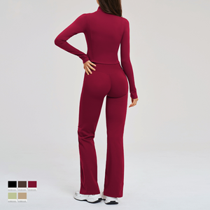 Conjunto Casual de Mujer, Estilo Nuevo, Cuadros Vichy, Cintura Alta, Sensación de Segunda Piel, Spandex/Nailon, Transpirable, Secado Rápido, Ropa Deportiva de Lujo - Product Image 4