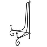 Support pliable de chevalet d'affichage de plaque en céramique de fer forgé noir