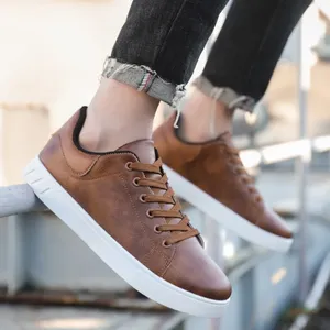 Mocasines Retro Casuales, Zapatillas Planas Clásicas de Cuero para Hombre, Transpirables, con Lengüeta con Logotipo Impreso, para Primavera/Otoño - Product Image 2