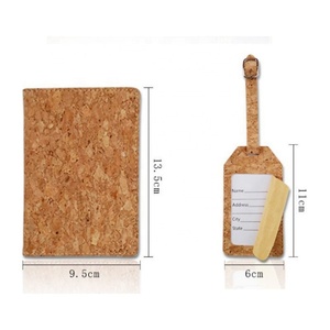 Custom Cork Travel Set Passport Cover Travel Organizer Passport Personalized Luggage Tag Passport Holder Wallet - Product Image 3