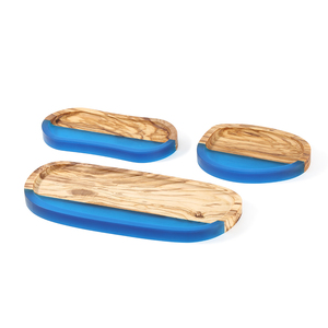 Assiette à dessert en bois de haute qualité avec grain gracieux, assiette alimentaire en résine époxy en bois d'olive - Product Image 3