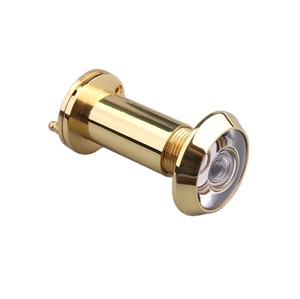 Visière de porte en cuivre à 200 degrés au design moderne personnalisée, coupe-feu pour usage domestique, or - Product Image 1