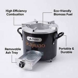 Estufa de Biomasa Portátil Ecológica con Cenicero, Quemador de Leña de Alta Eficiencia para Acampar, Hacer Barbacoas y Cocinar al Aire Libre de Forma Limpia - Product Image 5