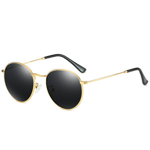 Lunettes <span class=keywords><strong>de</strong></span> soleil polarisées rondes unisexes <span class=keywords><strong>de</strong></span> luxe UV400, monture métallique personnalisable, légères et confortables, tendance 2025 - Product Image 5