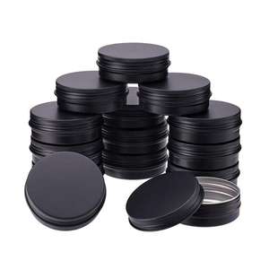 Envase <span class=keywords><strong>de</strong></span> Aluminio Personalizado <span class=keywords><strong>de</strong></span> 5ml-100ml, 0.5oz, 1oz, 2oz, 15ml, 30ml, 60ml, Negro Mate, para Cera para el Cabello, Pomada, Bálsamo para Barba - Product Image 3