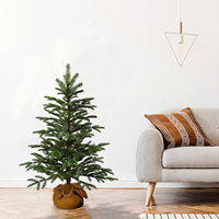 Sapin de Noël artificiel de 90 cm, toucher réaliste, vert, entièrement en PE, miniature