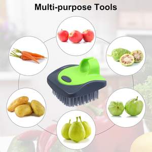 Cepillo limpiador de verduras y patatas al por mayor con cerdas flexibles para cocina y frutas - Product Image 3