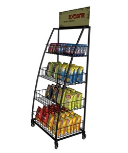 Siêu thị kim loại merchandiser Giá Sô cô la Khoai Tây Chip hiển thị đứng cho thị trường - Product Image 1