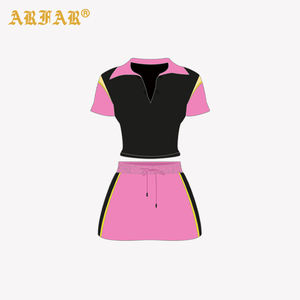 Vêtements d'été personnalisés Y2k pour femmes, ensemble de 2 pièces, polo à manches courtes et jupe courte, ensemble de survêtement streetwear pour femmes - Product Image 3