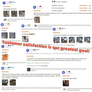 Jinyi nút nhà máy OEM ODM vòng tùy chỉnh Emboss biểu tượng mô hình Kẽm hợp kim kim loại nút denim jeans nút và đinh tán cho hàng may mặc - Product Image 2