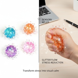 Jouet de décompression populaire transfrontalier en TPR, anti-stress, avec simulation de virus, balle cible collante et balle de maltose musicale 7-14 ans - Product Image 2