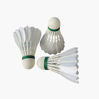 Volant de badminton ST à plumes droites, robuste et durable, ne perd pas ses plumes, point d'atterrissage précis, trajectoire stable