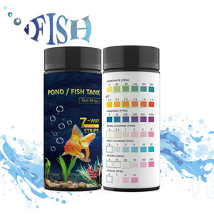 Bandelettes de test d'eau d'aquarium de poissons tropicaux d'aquarium de poissons 7 en 1 pour l'eau douce - Product Image 1