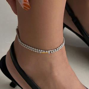 <span class=keywords><strong>Tobillera</strong></span> de Acero Inoxidable con Baño PVD en Oro de 18K, Cadena Delgada y Eslabones, Joyería para Mujer - Product Image 2