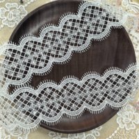 Dentelle brodée florale noire et blanche à paillettes, style luxueux et sexy, idéale pour robes de mariée et accessoires – Meilleures ventes