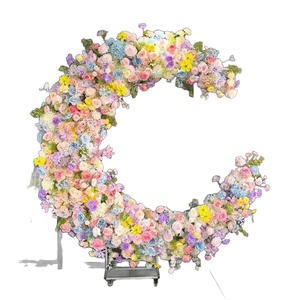 <strong>Moon</strong> Arch Artificial Flower Stand Arch Purely Handmade Wedding Hotel Birthday Banquet Hall Mall Decorative Scene Arrangement - Product Image 3