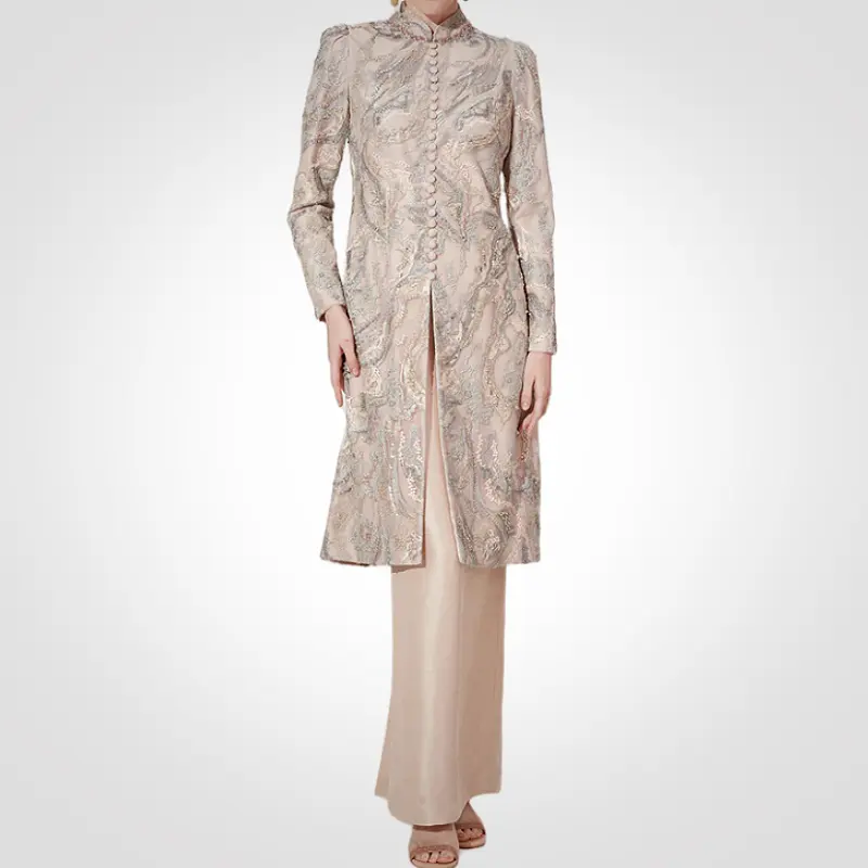 Sipo Eid Custom Malaysia Kralen Kanten Kebaya Met Decoratieve Stof Knoop Muslimah Vrouwen Set Moderne Baju Kurung