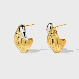 The New 2024 Chinese Alloy Copper & Platinum Plated Geometric Trendy Hoop Earrings for Women-Gift - Product Image 4