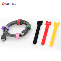 Sangles auto-adhésives réutilisables double face, attaches pour câbles avec crochets et boucles