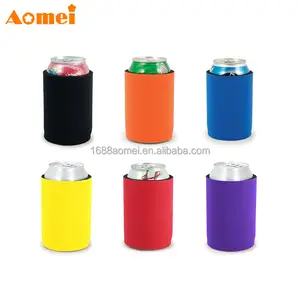 AOMEI 12oz Black White Blank Neoprene Can Cooler Coozy Soft Foldable Drink Beer Bottle Cans Coolers Sleeve Stubby Holder