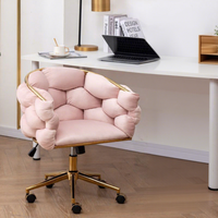 Chaise de salon confortable et tendance, style luxe léger, chaise moderne en velours avec dossier pour la maison