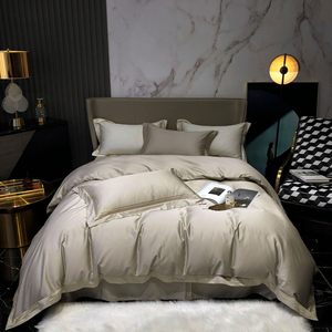 100长绒棉四件套，酒店风格三线绣花棉被套床单床上用品; - Product Image 5