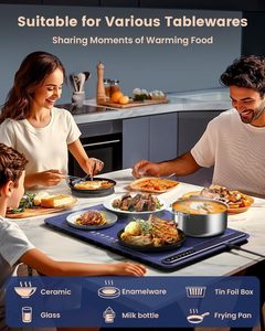 Silicone Folding <b>Electric</b> Warming Tray Food <b>Heating</b> <b>Pad</b> Food Warmer Mat Food Warming Mat for Buffets & Parties - Product Image 5