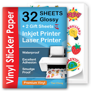 Vinyl Printable PP Waterproof Self-adhesive Glossy Matte Decal Inkjet Laser <strong>Printer</strong> A4 Label <strong>Sticker</strong> Grocery Use - Product Image 1