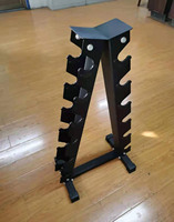Support d'haltères en acier robuste 5 niveaux Home Gym Exercice Fitness Stockage multifonctionnel Support de poids à cinq couches Support d'haltères
