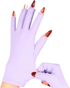 Gants de protection UV UPF50+ pour <span class=keywords><strong>les</strong></span> <span class=keywords><strong>ongles</strong></span>, sans doigts, anti-soleil, noirs, demi-doigts, respirants, réutilisables, en polyester, pour lampe à <span class=keywords><strong>ongles</strong></span>, manucure - Product Image 1