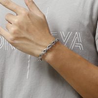 Bracelet chaîne et maillons en acier inoxydable plaqué or pour homme, design simple fait main, ne se décolore pas, style tendance