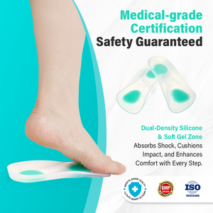 Plantillas de Silicona Médica Suave 3/4 para Aliviar el Dolor de Fascitis Plantar, Espolón Calcáneo, Callosidades y Callos, Masaje Metatarsal - Product Image 2