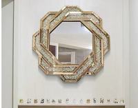 Nouveaux produits de dropshipping 90x90cm 2025 Grands miroirs muraux pour chambre à coucher, salle de bain, décoration intérieure, cadre d'art de luxe, décoration de la maison