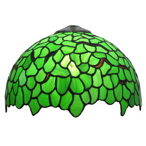Protifcra <strong>Green</strong> Stained Glass Wisteria Lampshade Replacement for Table <strong>Lamps</strong> Ceiling Pendant Hanging Light Home Office Decor - Product Image 1
