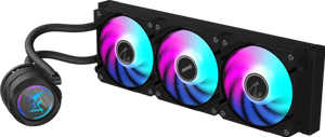 Refroidisseur de processeur <span class=keywords><strong>AORUS</strong></span> WATERFORCE II 360 avec roulement à fluide, 3 ventilateurs ARGB de 120 mm, faible bruit - Product Image 2