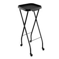 Chariot de service pliable moderne noir pour salon et salle de bain