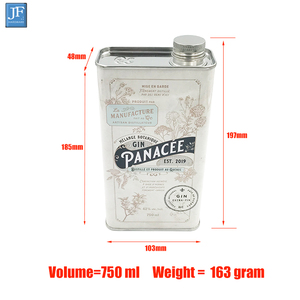 Lata de Vino de Acero Inoxidable OEM de Fábrica, Capacidad de 500ml/750ml/1L para Bebidas Fuertes, Vodka, Vino de Piñones - Product Image 6