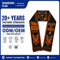 Écharpe de supporter personnalisée en polyester, imprimée par transfert thermique haute définition, pour événements sportifs