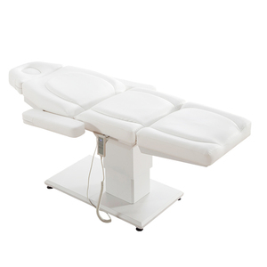 Cama de Belleza Eléctrica Blanca de Cuero PU, Mesa de Tratamiento SPA Ajustable, Cama Multifuncional para Tratamientos Faciales y de Pestañas para el Hogar y el Estudio - Product Image 5