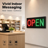 Módulo de Letrero LED de Doble Color para Interiores P4.75, 304x152mm, 64x32, 1R1G, HUB08, Escaneo 1/16, Panel LED Rojo y Verde para Estaciones, Hoteles y Comercios