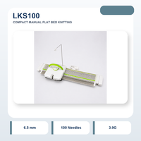Machine à tricoter manuelle compacte LKS100 pour lit simple, 100 aiguilles, pas de 6,5 mm, pour studios à domicile, échantillons et accessoires de tricot