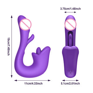 هزاز قوي <span class=keywords><strong>4</strong></span> في 1 للنساء مع محفز للبظر ورأس مزدوج للاهتزاز وعصا تدليك جنسية - Product Image 6